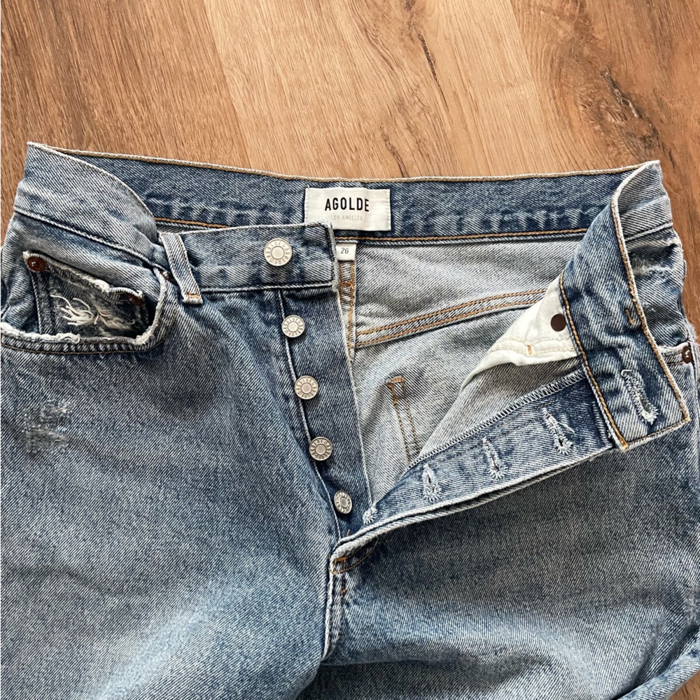 Distressed agolde jeans